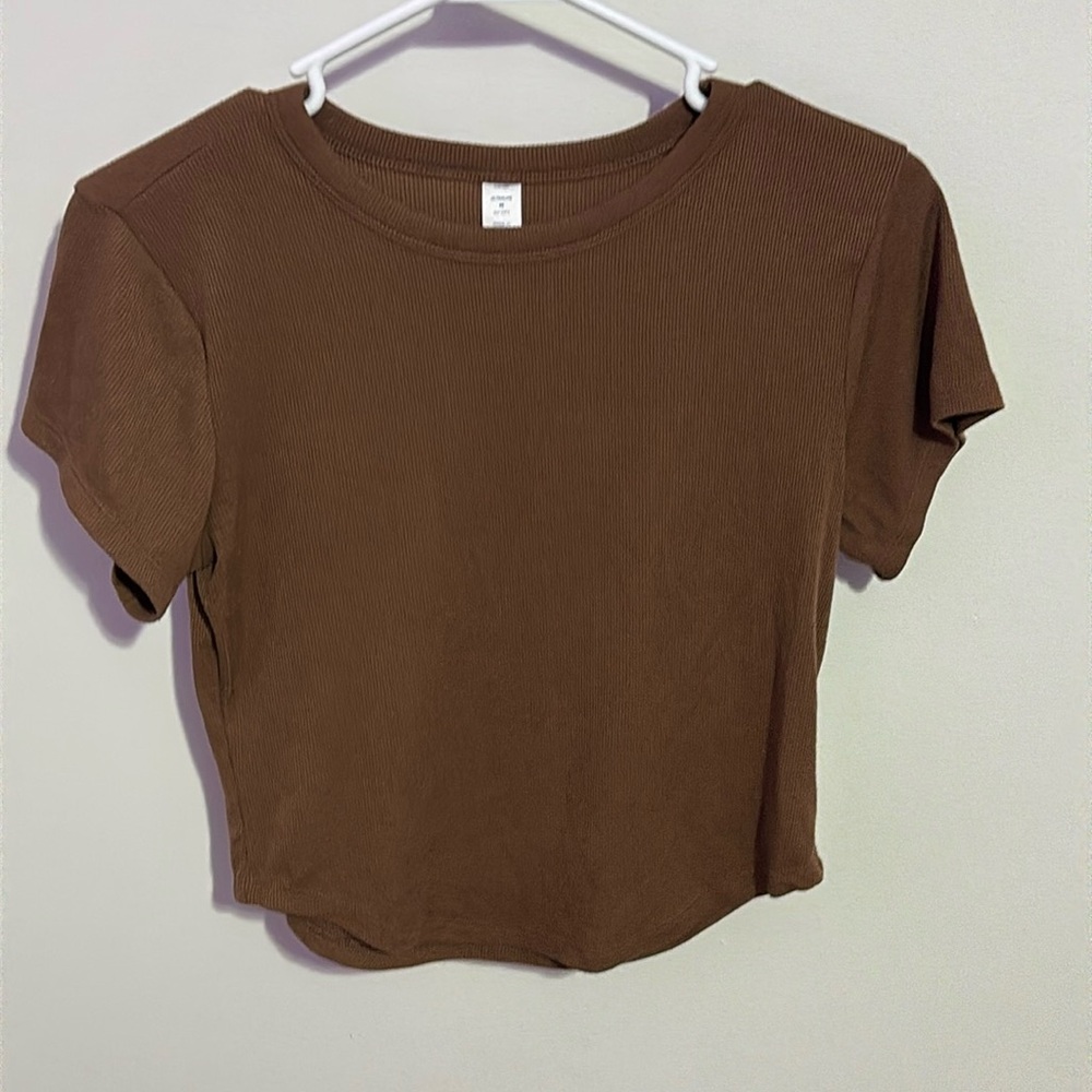 Brown crop top